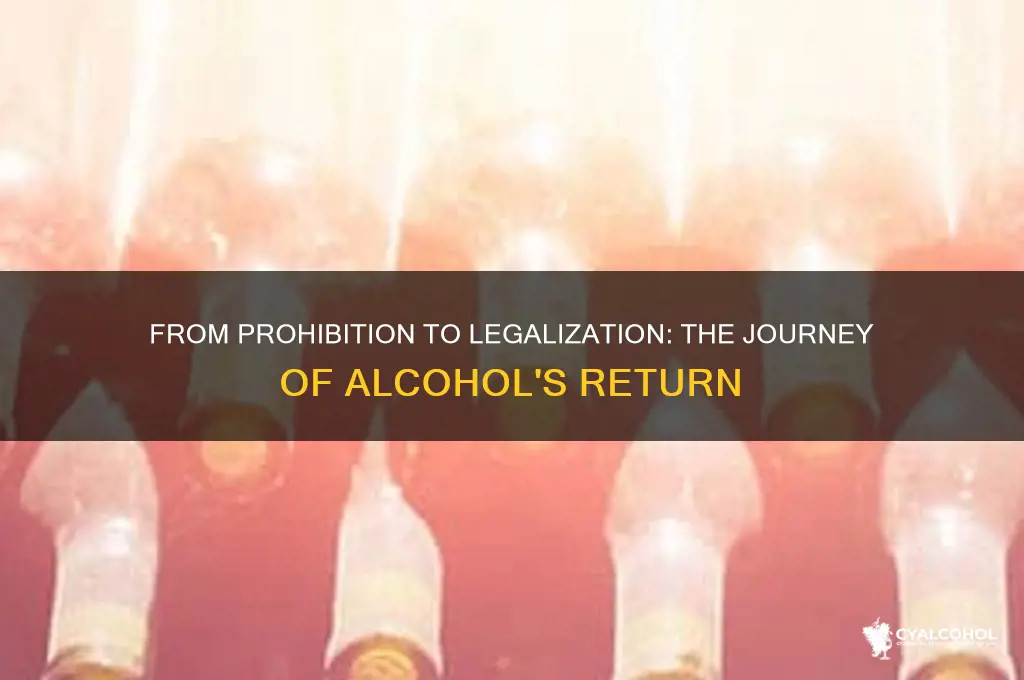 how did alcohol become legal again