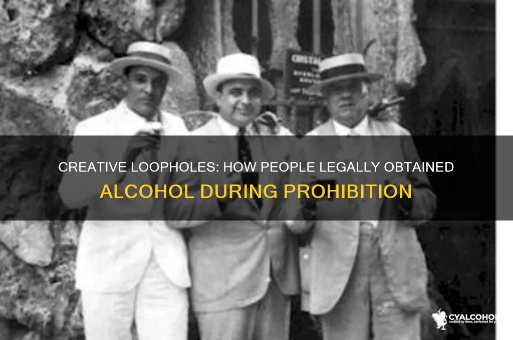 how did people try to legally obtain alcohol