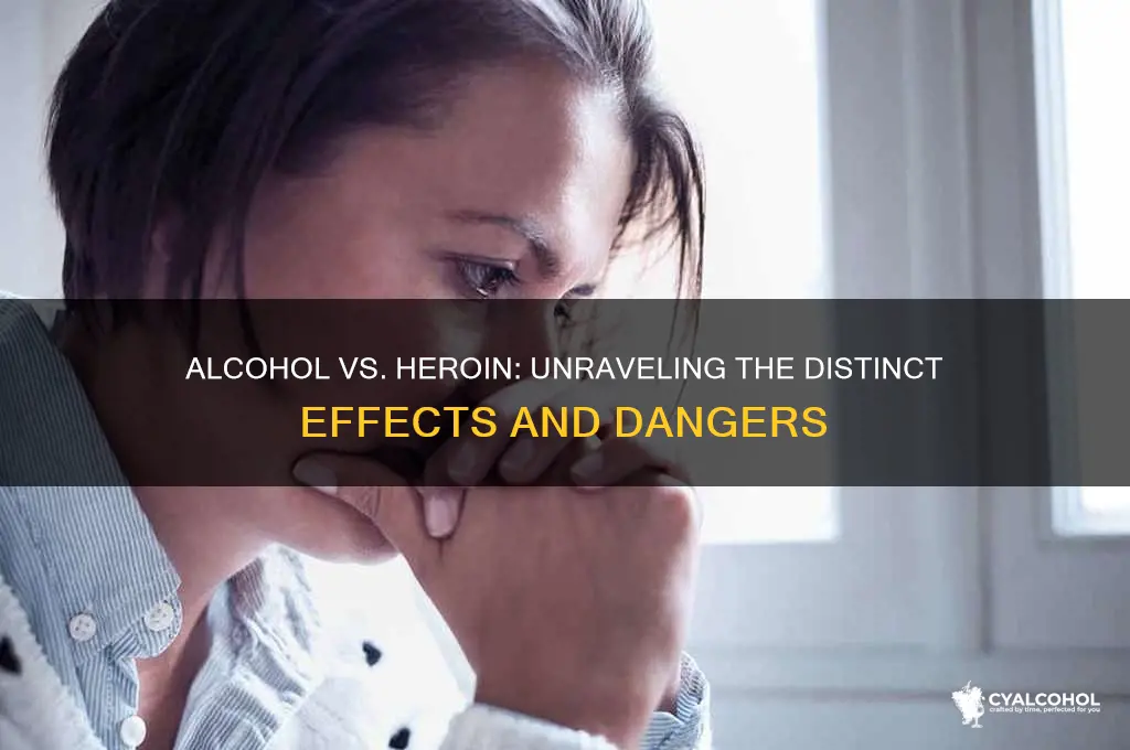 how different are alcohol and herion