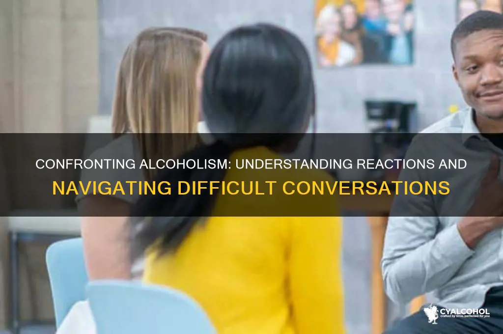 how do alcoholics react when confronted
