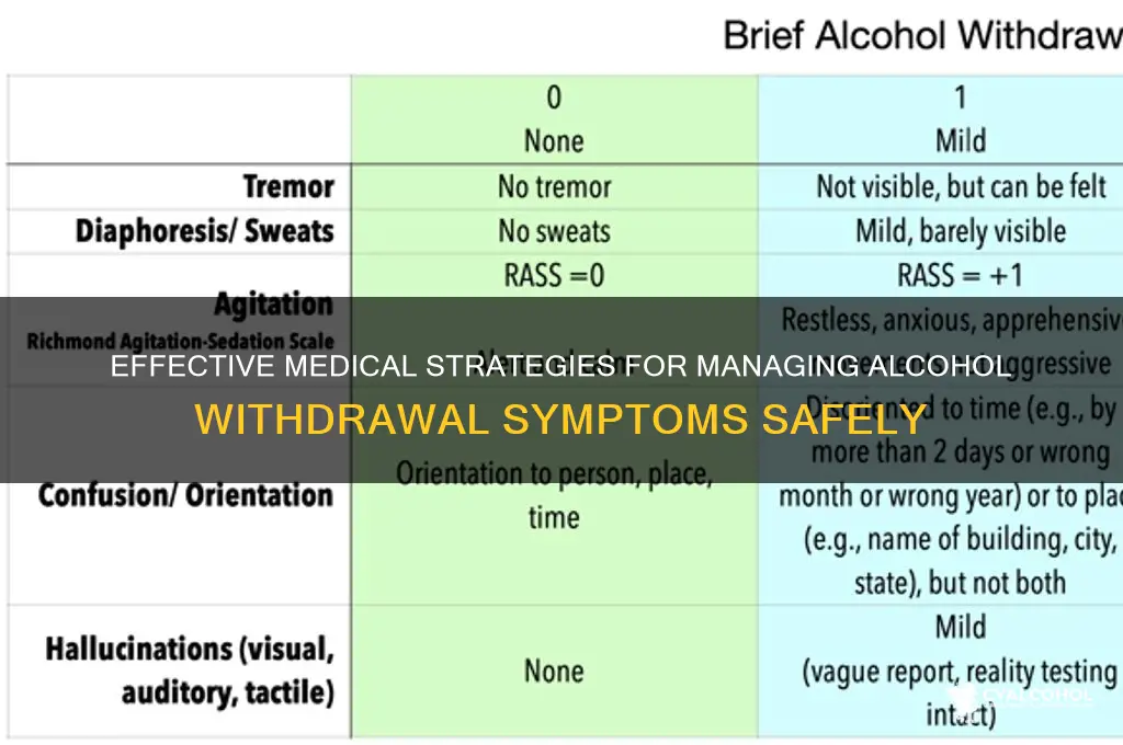 how do doctors treat alcohol withdrawal