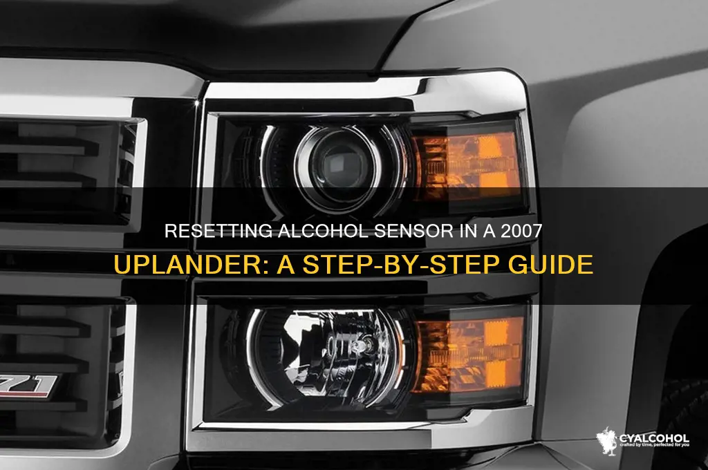 how do reset alcohol on a 07 uplander