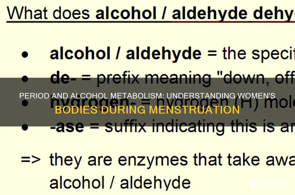 how do women metabolize alcohol during their period