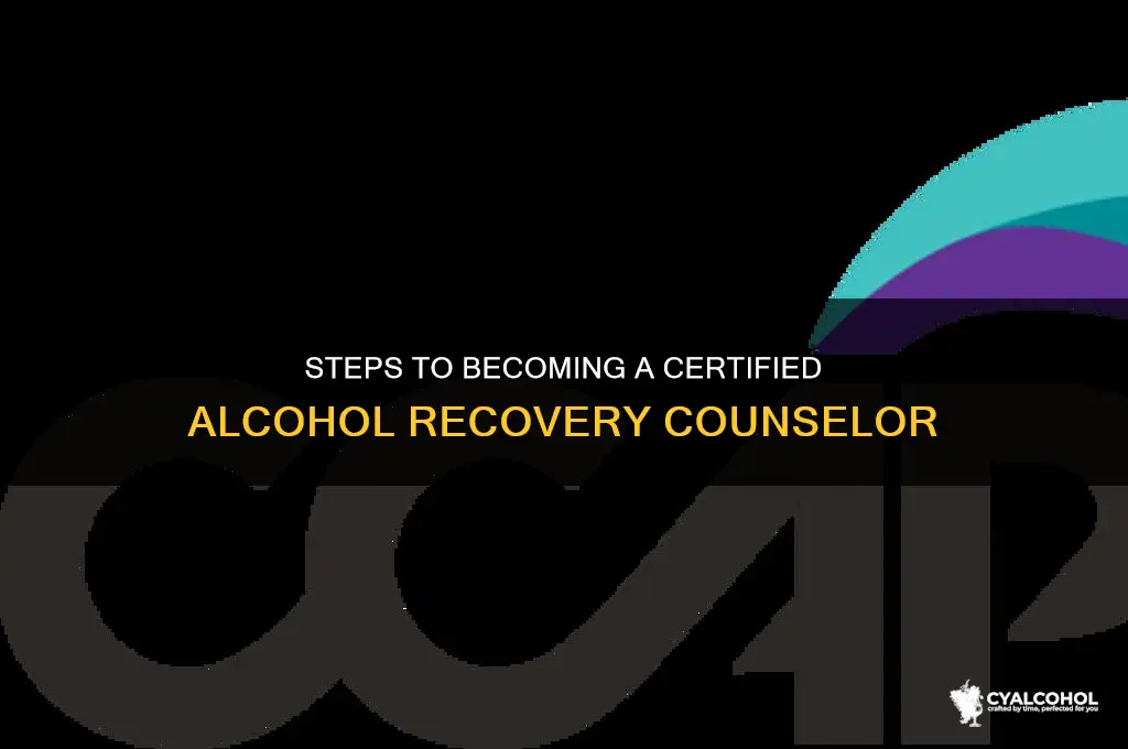 how do you become an alcohol recovery counselor