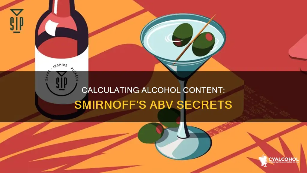 how do you calculate alcohol by volume in smirnoff