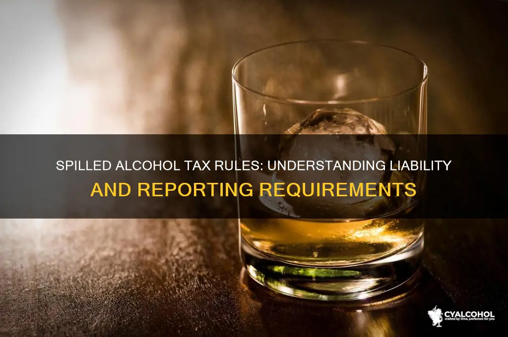 how do you pay taxes on spilled alcohol