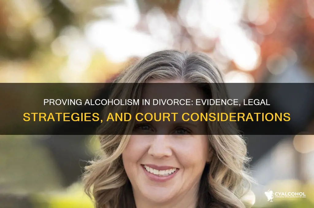 how do you prove alcoholism in a divorce