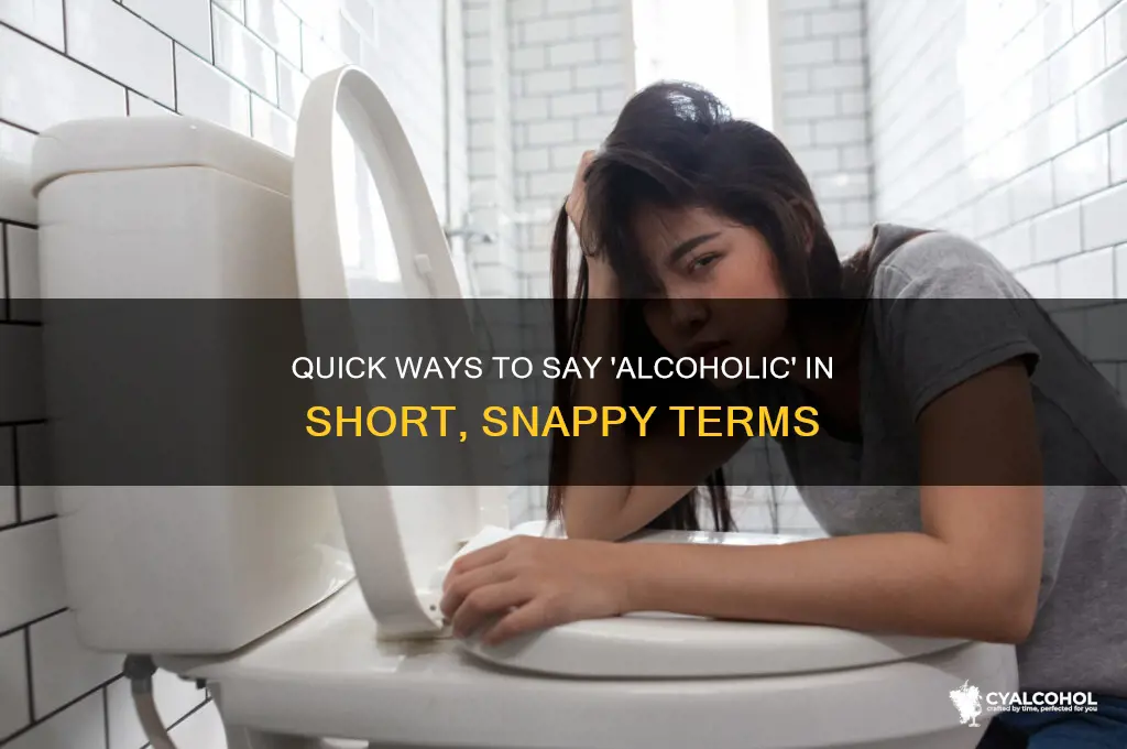 how do you say alcoholic short