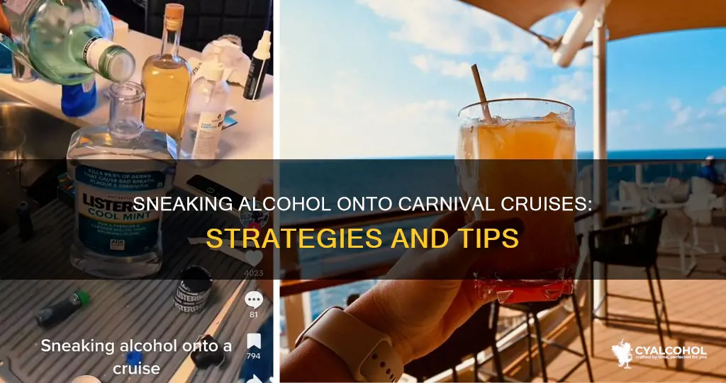 how do you sneak alcohol on a carnival cruise