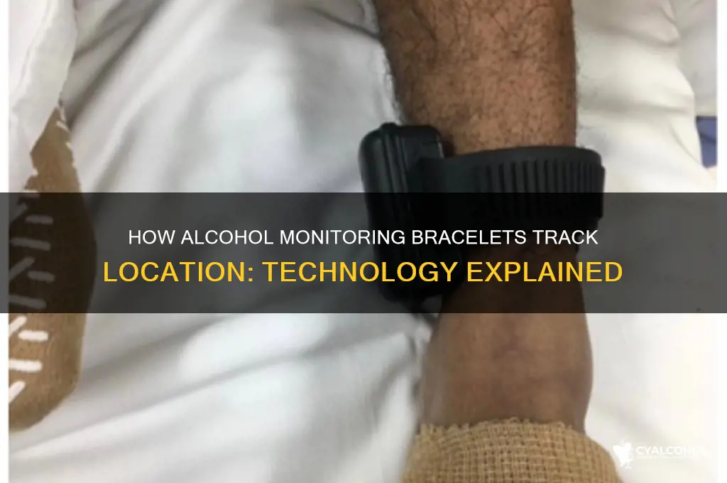 how does a alcohol monitoring bracelet track location