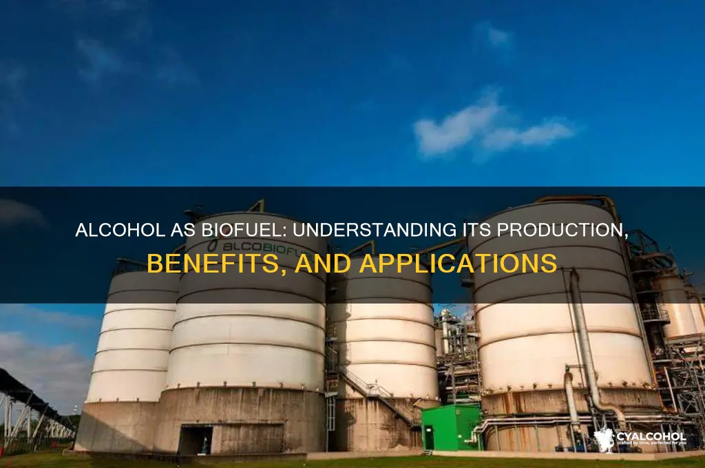 how does alcohol as biofeul work