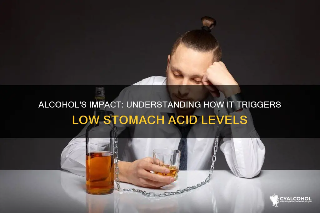 how does alcohol cause6 low acid