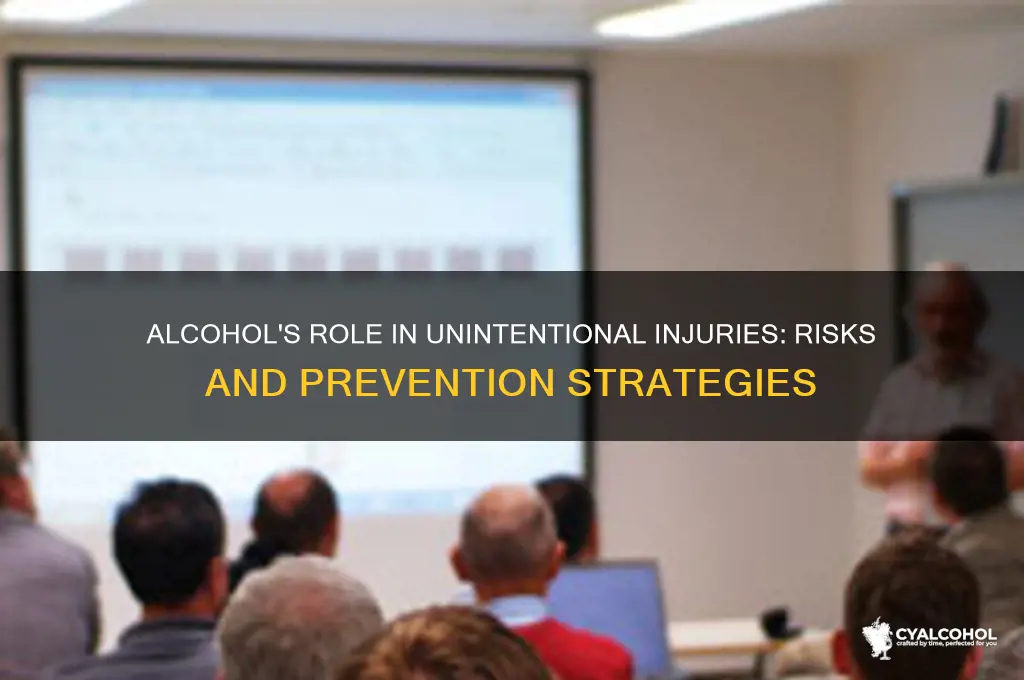 how does alcohol consumption contribute to unintentional injuries