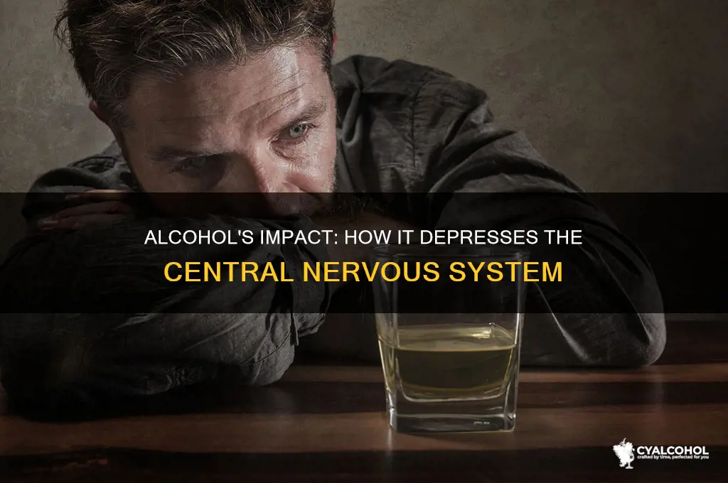 how does alcohol depress the central nervous system