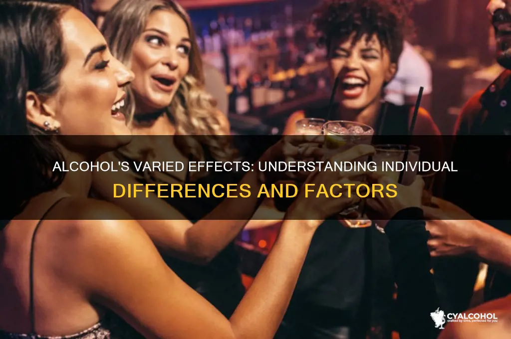 how does alcohol impace people differently