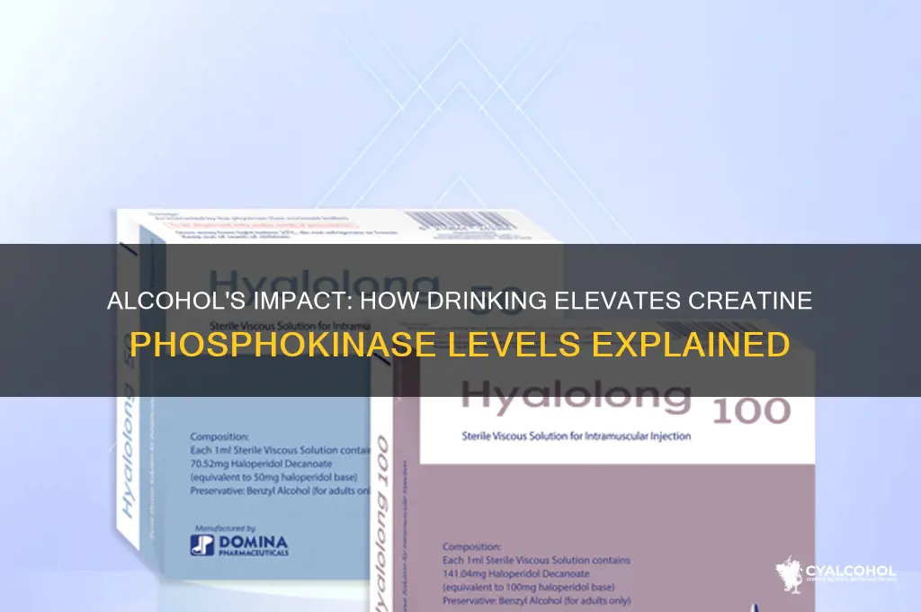 how does alcohol increase creatinin phospokinase