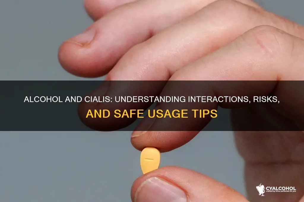 how does alcohol interact with cialis
