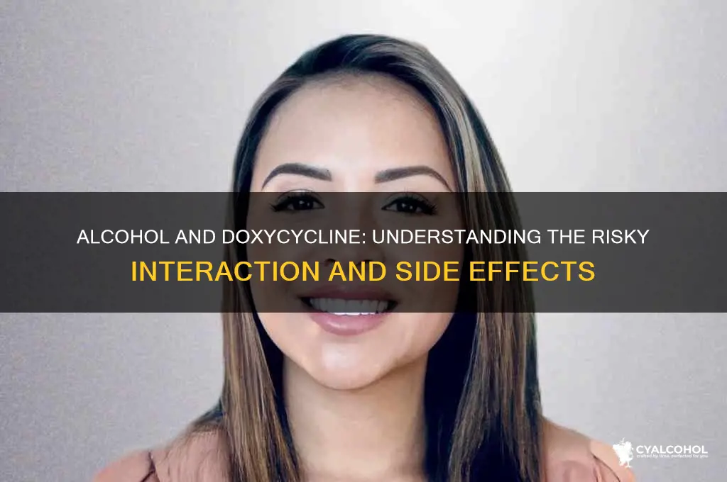 how does alcohol interact with doxycycline