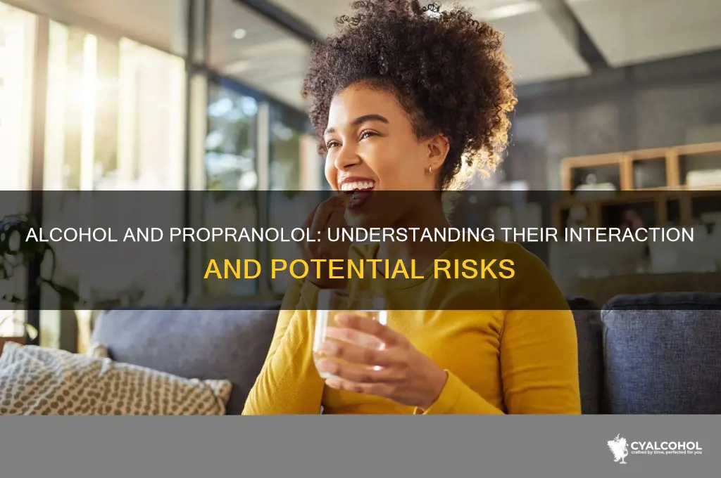 how does alcohol interact with propranolol