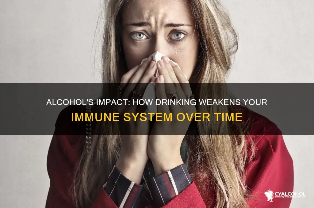 how does alcohol lower immune system