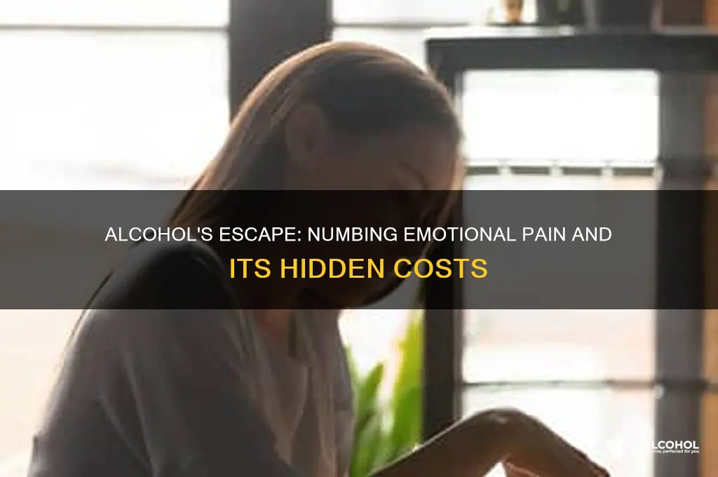 how does alcohol numb emotional pain