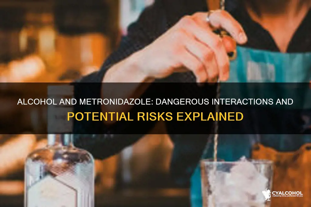 how does alcohol react with metronidazole