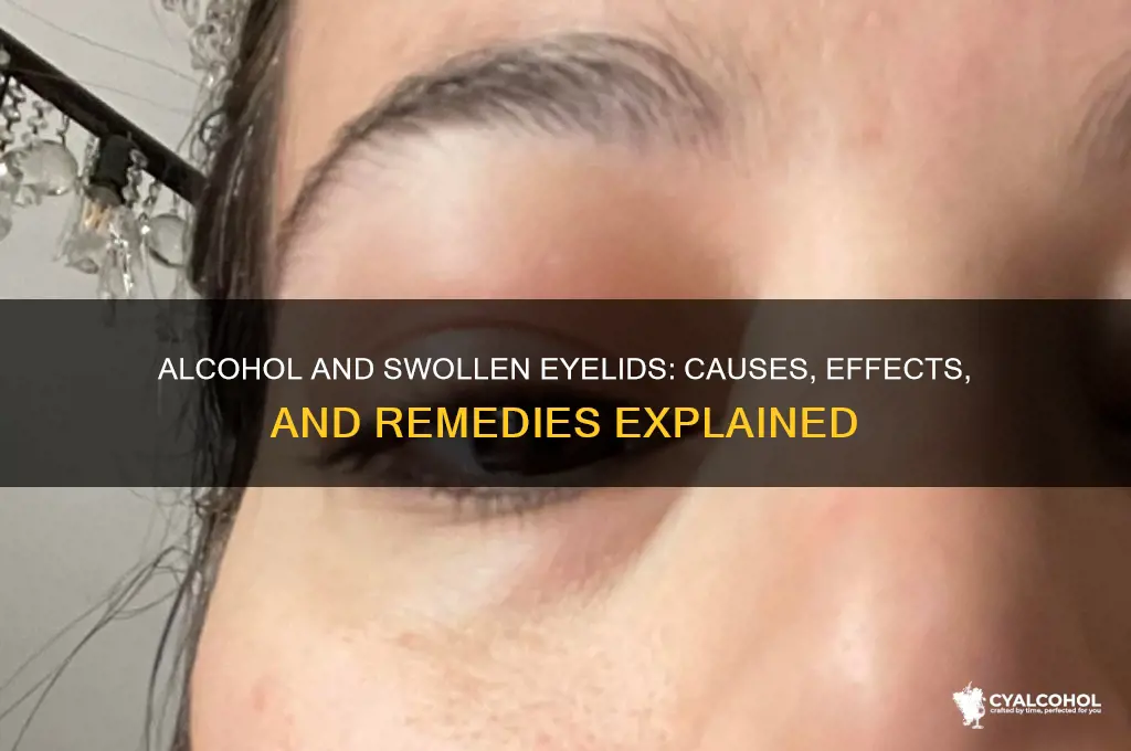 how does alcohol swellaneyelid