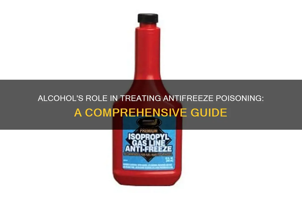 how does alcohol treat antifreeze poisoning