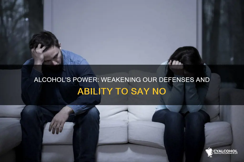 how does alcohol weaken one