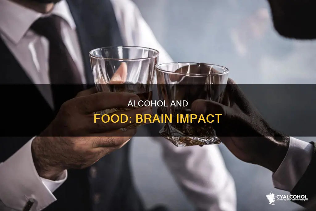 how does consuming alcohol with or without food impact brain