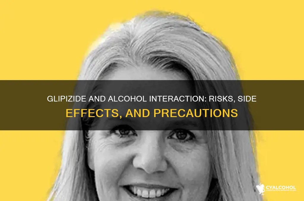 how does glipizide react with alcohol