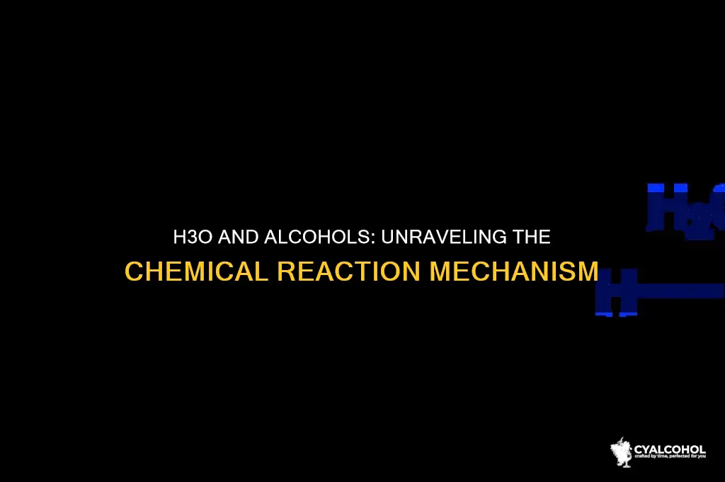 how does h3o react with alcohols