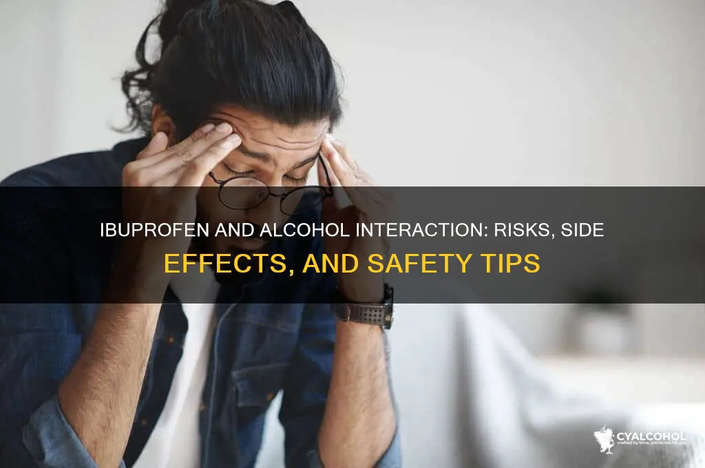 how does ibuprofen react with alcohol
