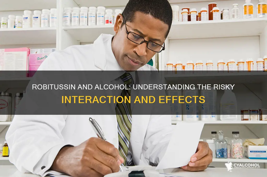 how does robitussin react to alcohol