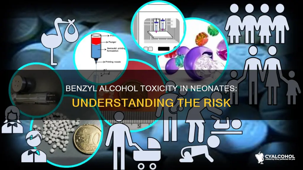how does toxicity happen with benzyl alcohol in neonates