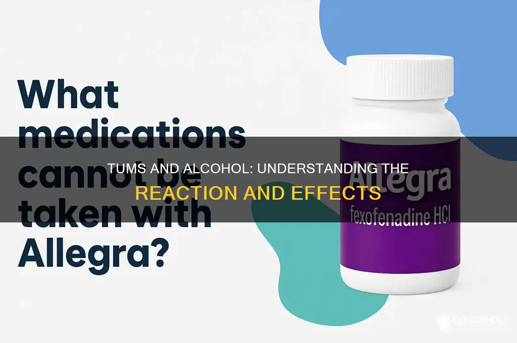 how does tums react to alcohol