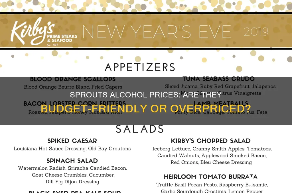 how expensive is alcohol at sprouts