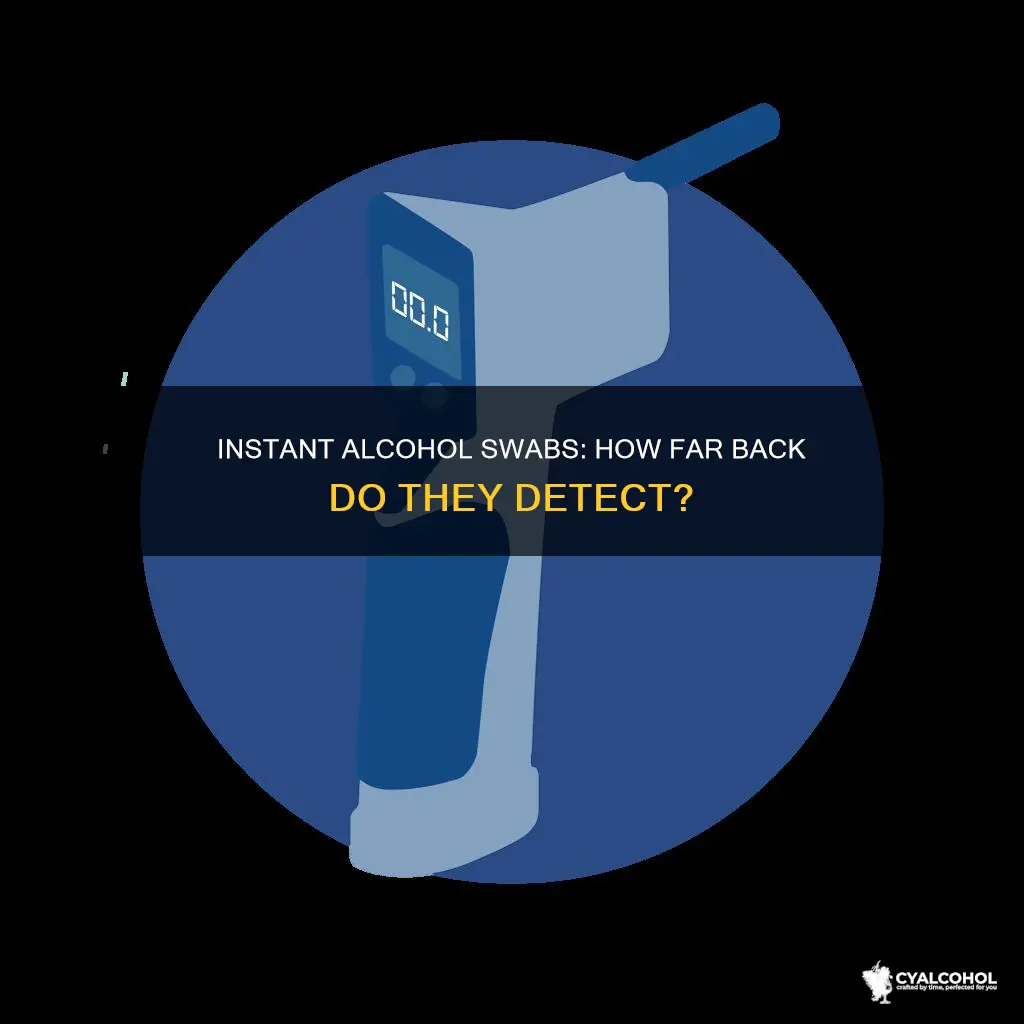 how far back does instant swabs go on alcohol