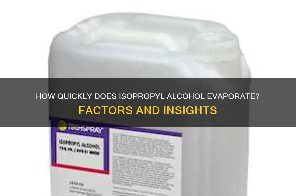 How Long Does It Take For Isopropyl Alcohol To Evaporate