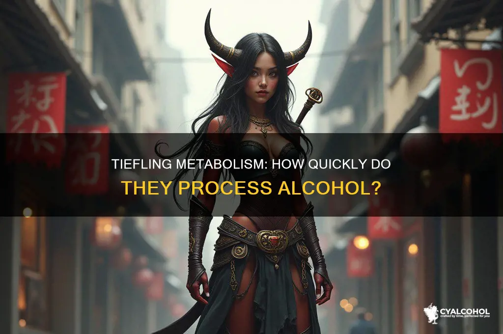 how fast dp tieflings metabolize alcohol