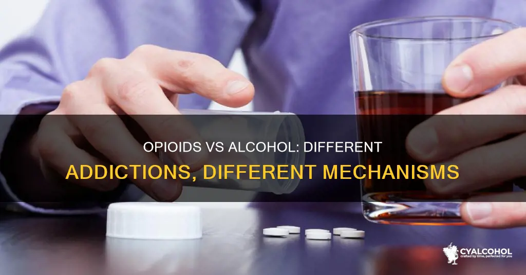 how is addiction to opioids different from addiction to alcohol