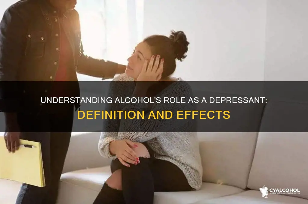 how is alcohol a depressant definition