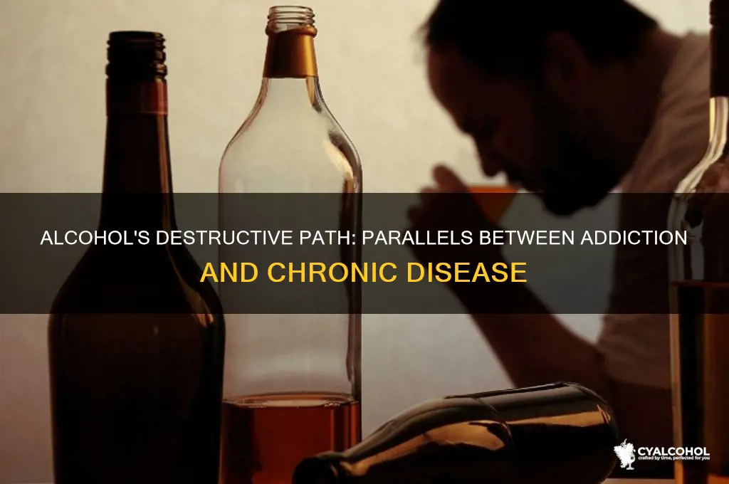 how is alcohol similar to disease