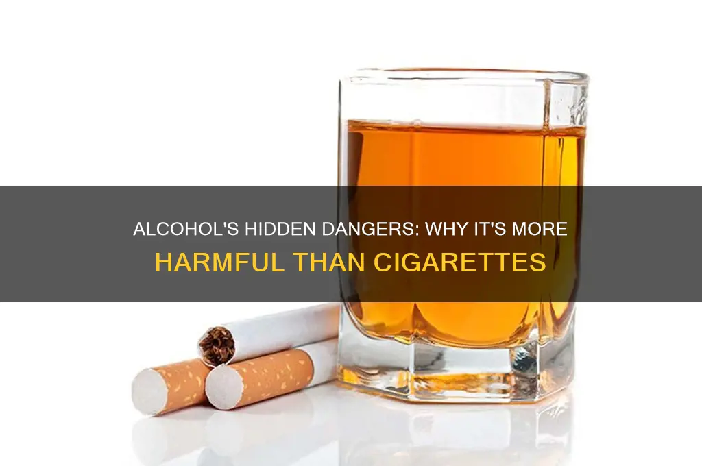 how is alcohol worse than cigarettes