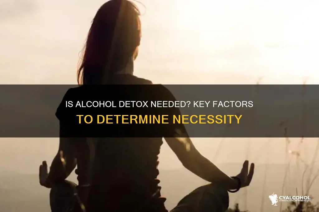 how is determined if alcohol detox is necessary