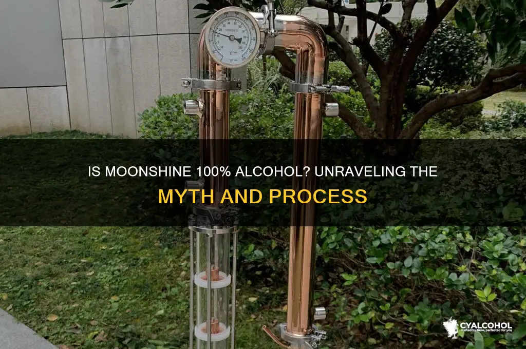 how is moonshine 100 percent alcohol