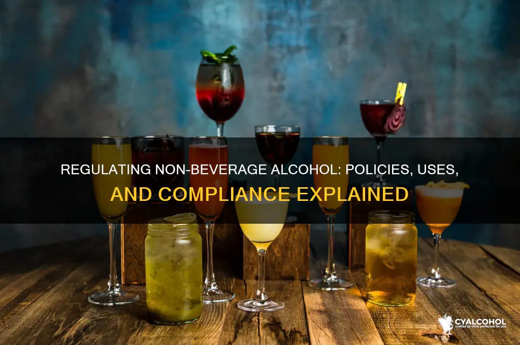 how is non beverage alcohol regulated