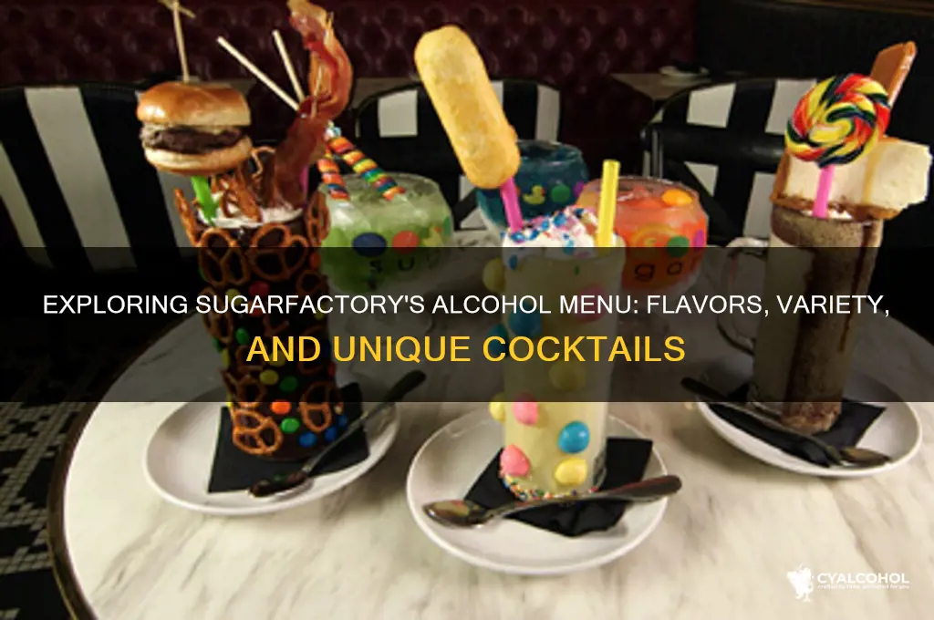 how is the alcohols at sugarfactory