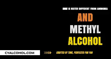 Water vs. Ammonia and Methyl Alcohol: What Sets Them Apart?
