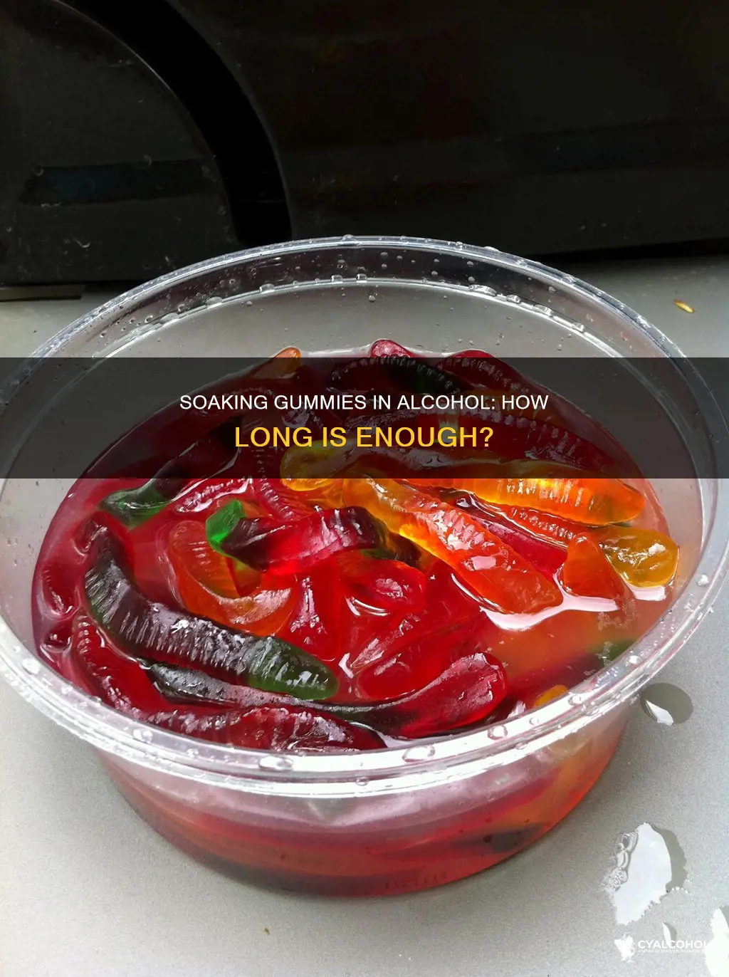 how log do gummies have to soak in alcohol